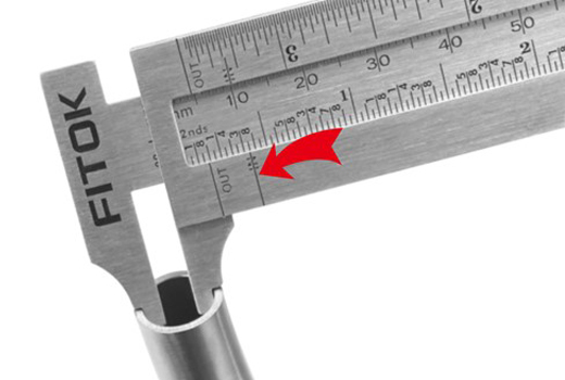 口袋卡尺内径测量